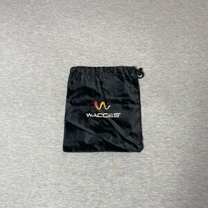 Wacces Black Nylon Drawstring Storage & Travel Pouch Bag